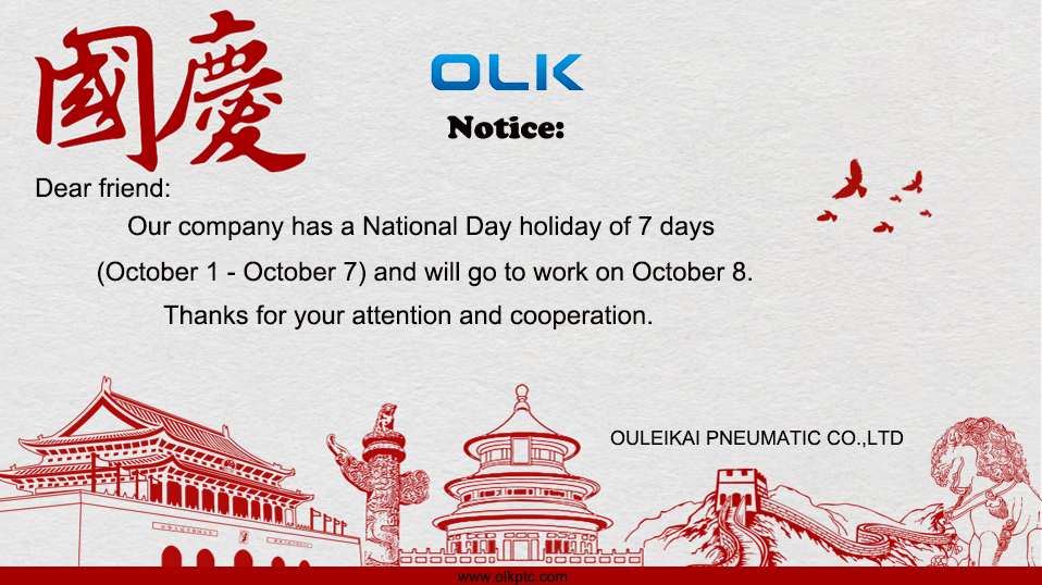OLK PNEUMATIC National Day Holiday Avviso
